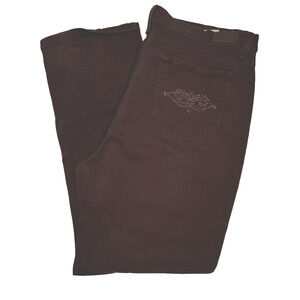 Lee Classic Fit Women's Jeans Size 18M Embellished Back Pockets Straight Leg